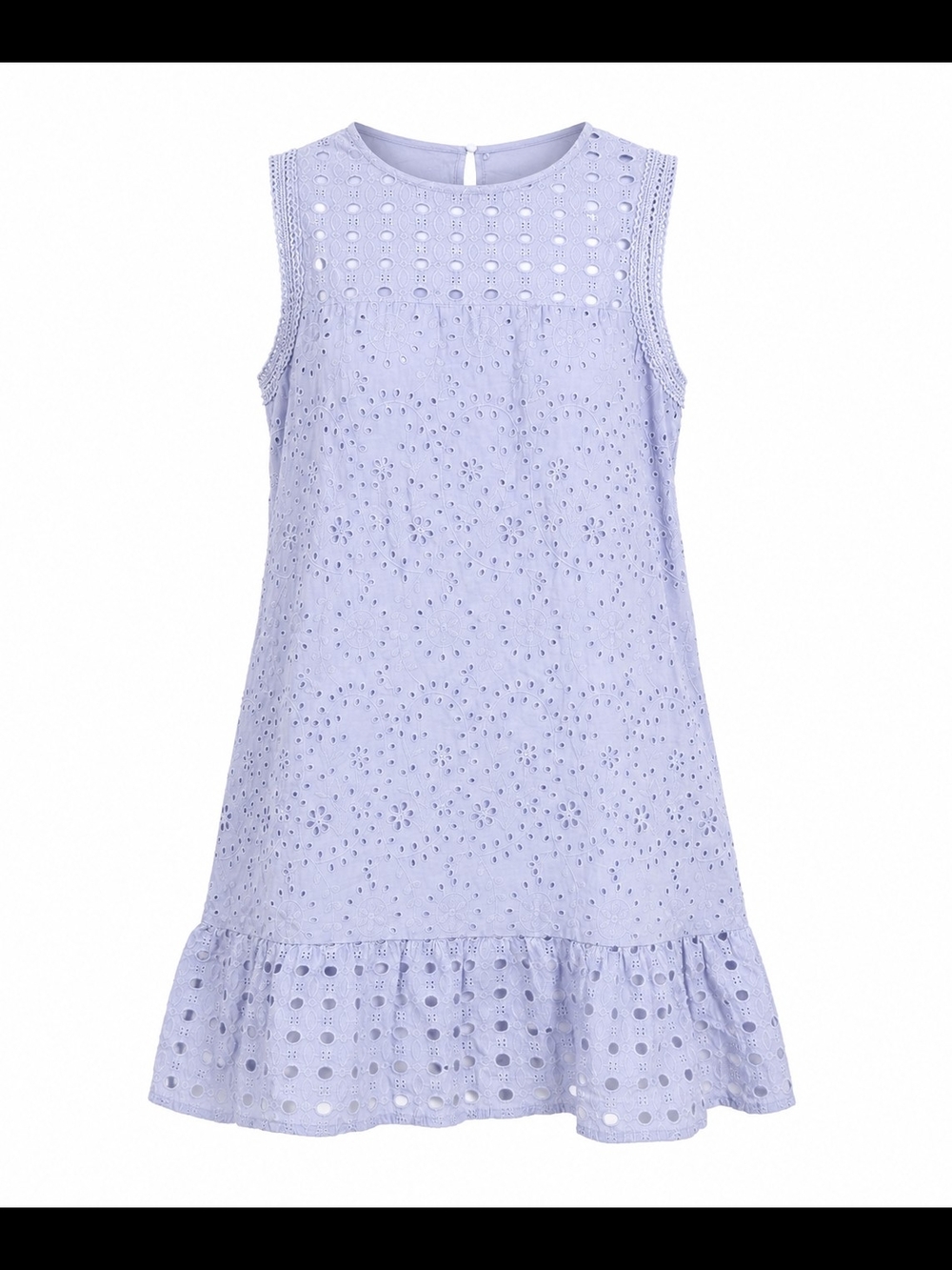 Loft 12 Petite Eyelet Dress Nwt Cottagecore Baby Blue Cotton Romantic Midi